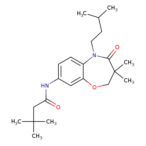 N-[3,3-dimethyl-5-(3-methylbutyl)-4-oxo-2,3,4,5-tetrahydro-1,5-benzoxazepin-8-yl]-3,3-dimethylbutanamide