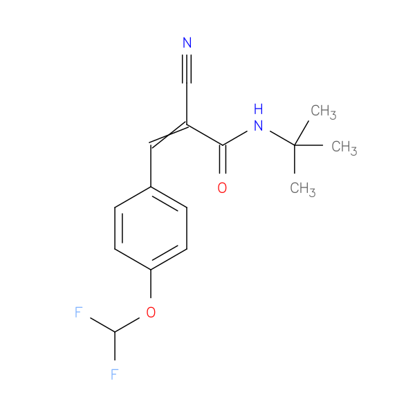 N-tert-butyl-2-cyano-3-[4-(difluoromethoxy)phenyl]prop-2-enamide