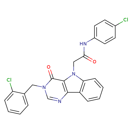 N-(4-chlorophenyl)-2-{3-[(2-chlorophenyl)methyl]-4-oxo-3H,4H,5H-pyrimido[5,4-b]indol-5-yl}acetamide
