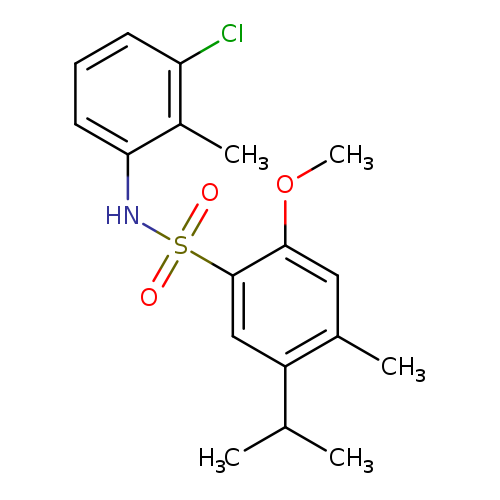 N-(3-chloro-2-methylphenyl)-2-methoxy-4-methyl-5-(propan-2-yl)benzene-1-sulfonamide