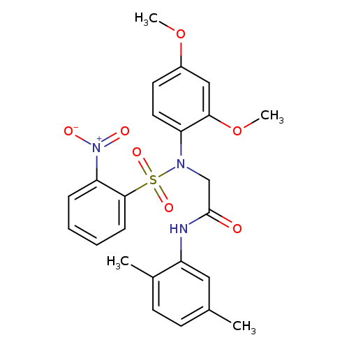 N-(2,5-dimethylphenyl)-2-[({2-nitrophenyl}sulfonyl)-2,4-dimethoxyanilino]acetamide