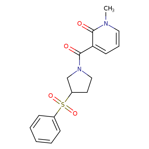 3-[3-(benzenesulfonyl)pyrrolidine-1-carbonyl]-1-methyl-1,2-dihydropyridin-2-one