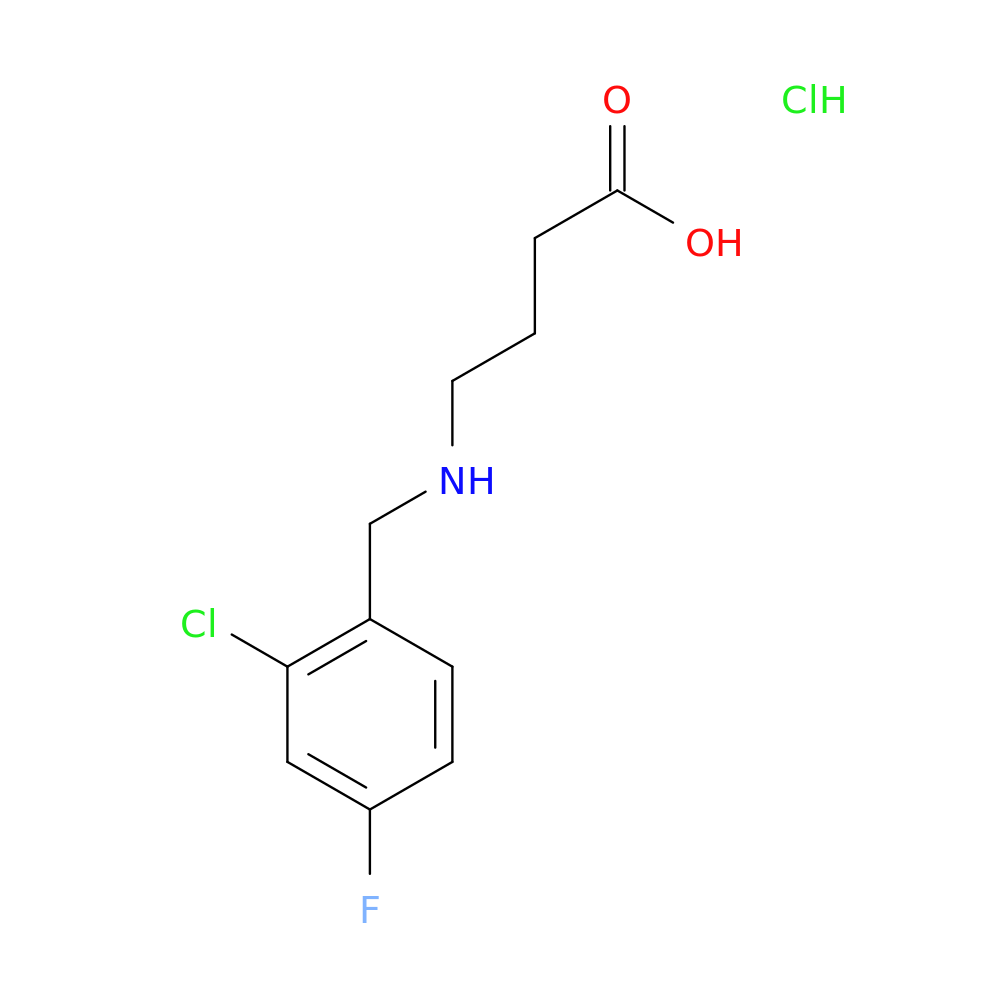 4-{[(2-chloro-4-fluorophenyl)methyl]amino}butanoic acid hydrochloride