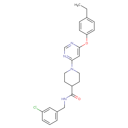 N-[(3-chlorophenyl)methyl]-1-[6-(4-ethylphenoxy)pyrimidin-4-yl]piperidine-4-carboxamide