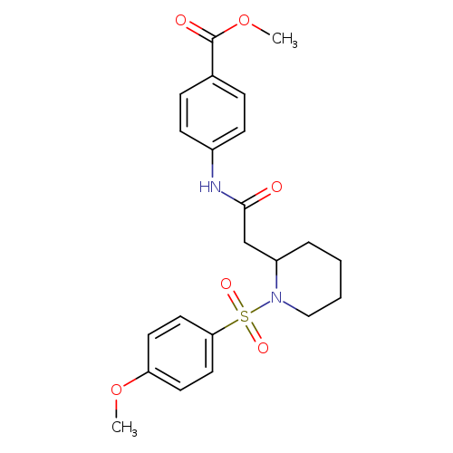methyl 4-{2-[1-(4-methoxybenzenesulfonyl)piperidin-2-yl]acetamido}benzoate