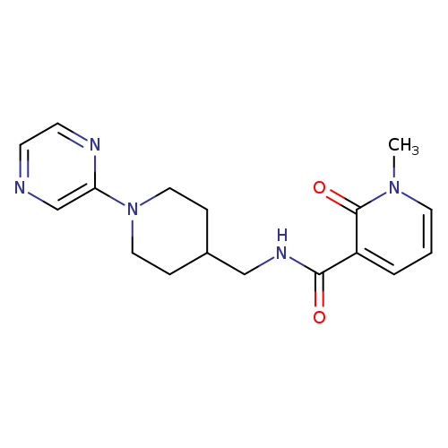 1-methyl-2-oxo-N-{[1-(pyrazin-2-yl)piperidin-4-yl]methyl}-1,2-dihydropyridine-3-carboxamide
