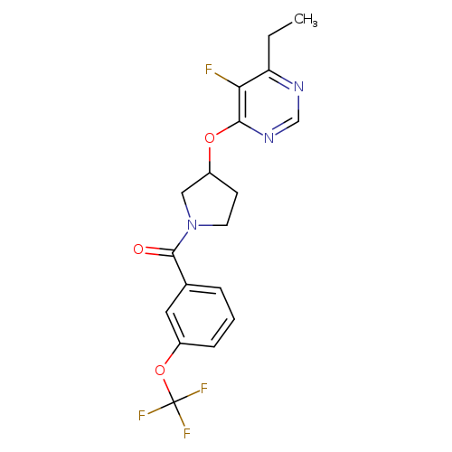 4-ethyl-5-fluoro-6-({1-[3-(trifluoromethoxy)benzoyl]pyrrolidin-3-yl}oxy)pyrimidine