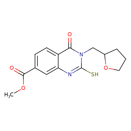 methyl 4-oxo-3-(oxolan-2-ylmethyl)-2-sulfanyl-3,4-dihydroquinazoline-7-carboxylate