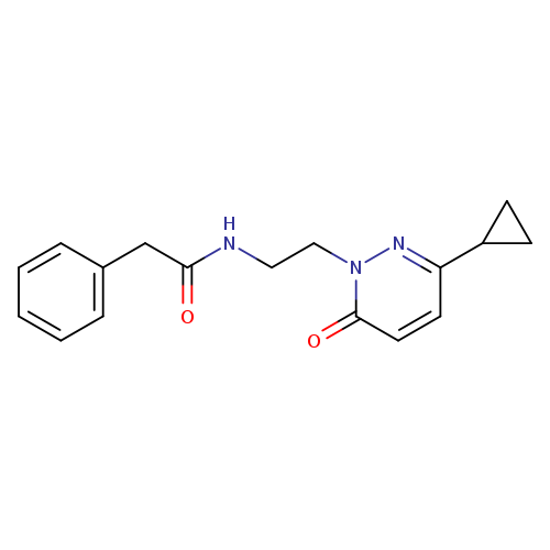 N-[2-(3-cyclopropyl-6-oxo-1,6-dihydropyridazin-1-yl)ethyl]-2-phenylacetamide