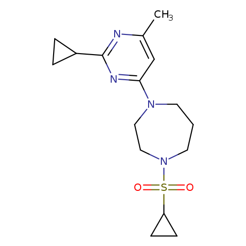 1-(cyclopropanesulfonyl)-4-(2-cyclopropyl-6-methylpyrimidin-4-yl)-1,4-diazepane