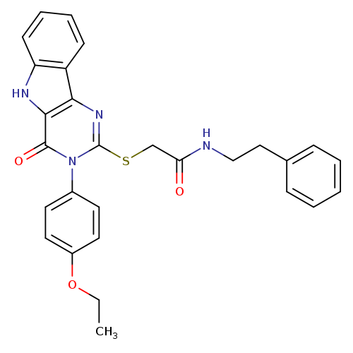 2-{[3-(4-ethoxyphenyl)-4-oxo-3H,4H,5H-pyrimido[5,4-b]indol-2-yl]sulfanyl}-N-(2-phenylethyl)acetamide