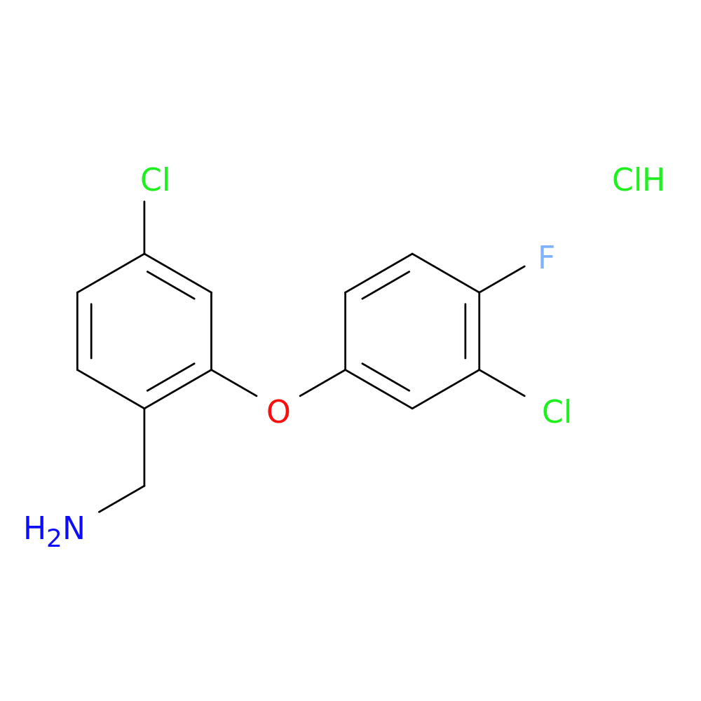 [4-chloro-2-(3-chloro-4-fluorophenoxy)phenyl]methanamine hydrochloride