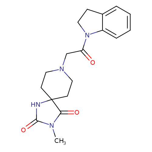 8-[2-(2,3-dihydro-1H-indol-1-yl)-2-oxoethyl]-3-methyl-1,3,8-triazaspiro[4.5]decane-2,4-dione