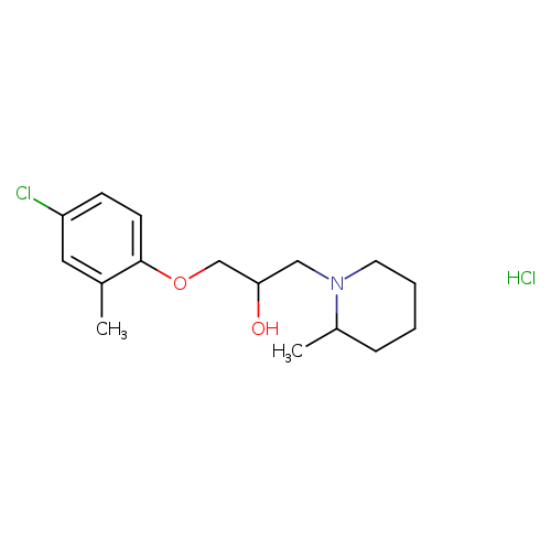 1-(4-chloro-2-methylphenoxy)-3-(2-methylpiperidin-1-yl)propan-2-ol hydrochloride