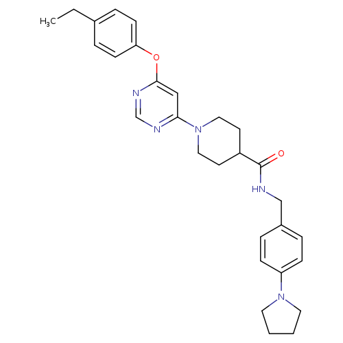 1-[6-(4-ethylphenoxy)pyrimidin-4-yl]-N-{[4-(pyrrolidin-1-yl)phenyl]methyl}piperidine-4-carboxamide