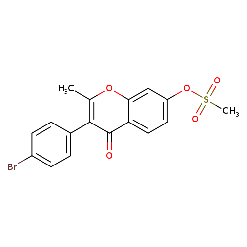 3-(4-bromophenyl)-2-methyl-4-oxo-4H-chromen-7-yl methanesulfonate