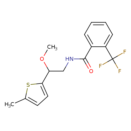 N-[2-methoxy-2-(5-methylthiophen-2-yl)ethyl]-2-(trifluoromethyl)benzamide