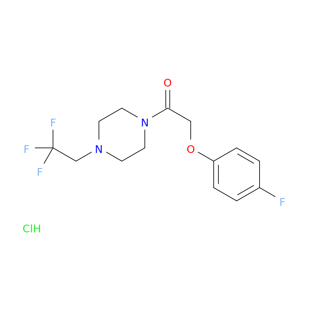 2-(4-fluorophenoxy)-1-[4-(2,2,2-trifluoroethyl)piperazin-1-yl]ethan-1-one hydrochloride