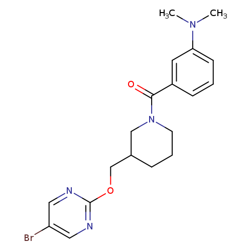 3-(3-{[(5-bromopyrimidin-2-yl)oxy]methyl}piperidine-1-carbonyl)-N,N-dimethylaniline