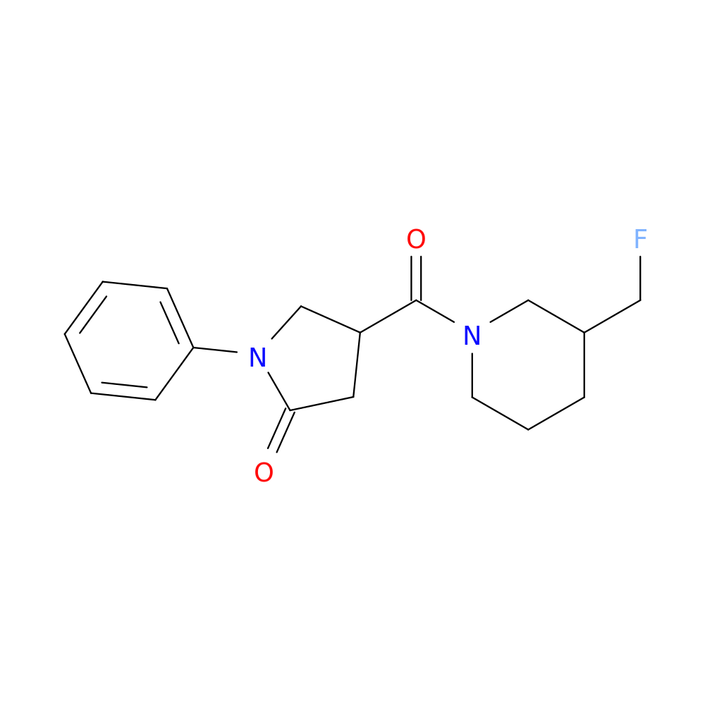 4-[3-(fluoromethyl)piperidine-1-carbonyl]-1-phenylpyrrolidin-2-one
