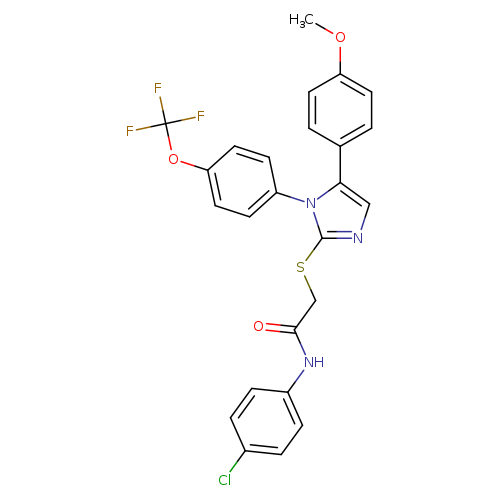 N-(4-chlorophenyl)-2-{[5-(4-methoxyphenyl)-1-[4-(trifluoromethoxy)phenyl]-1H-imidazol-2-yl]sulfanyl}acetamide