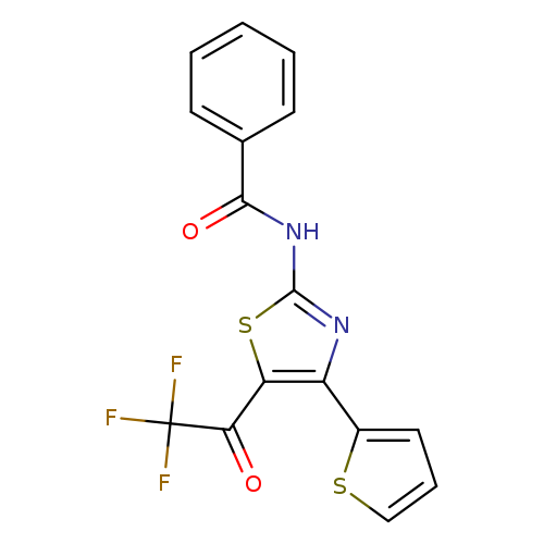 N-[4-(thiophen-2-yl)-5-(2,2,2-trifluoroacetyl)-1,3-thiazol-2-yl]benzamide