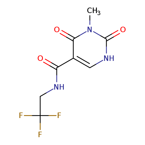 3-methyl-2,4-dioxo-N-(2,2,2-trifluoroethyl)-1,2,3,4-tetrahydropyrimidine-5-carboxamide