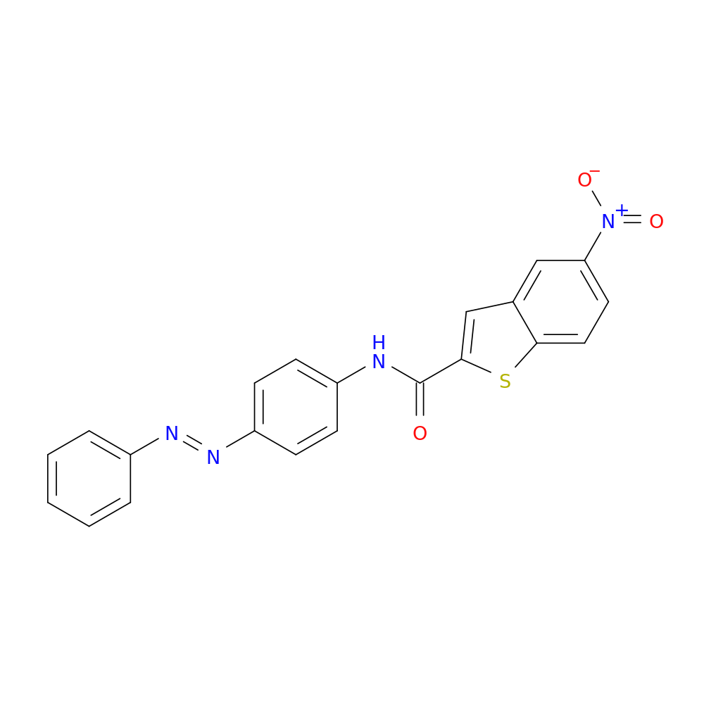 5-nitro-N-{4-[(E)-2-phenyldiazen-1-yl]phenyl}-1-benzothiophene-2-carboxamide
