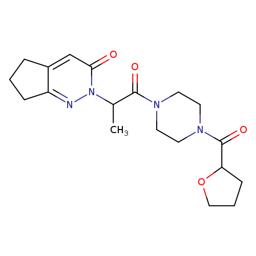 2-{1-oxo-1-[4-(oxolane-2-carbonyl)piperazin-1-yl]propan-2-yl}-2H,3H,5H,6H,7H-cyclopenta[c]pyridazin-3-one