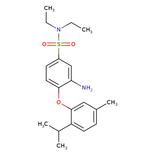 3-amino-N,N-diethyl-4-[5-methyl-2-(propan-2-yl)phenoxy]benzene-1-sulfonamide