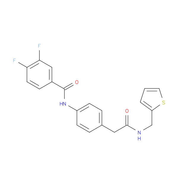 3,4-difluoro-N-[4-({[(thiophen-2-yl)methyl]carbamoyl}methyl)phenyl]benzamide