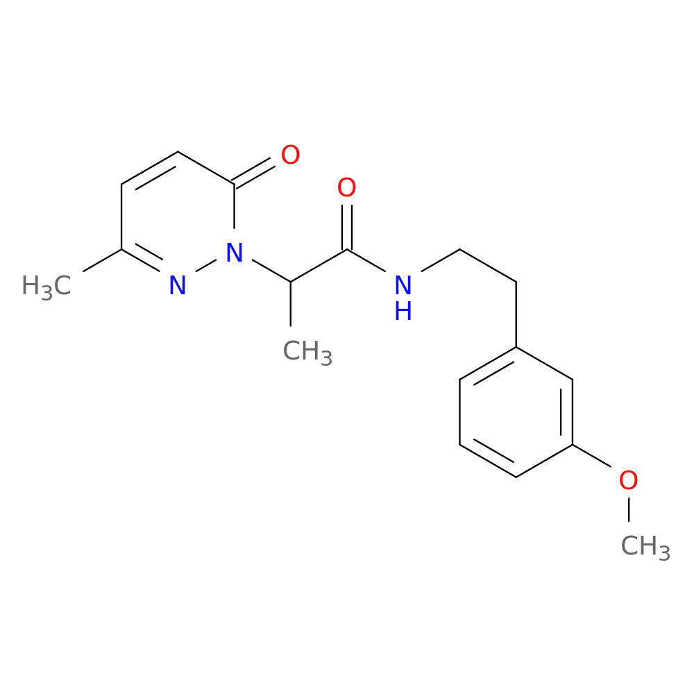 N-[2-(3-methoxyphenyl)ethyl]-2-(3-methyl-6-oxo-1,6-dihydropyridazin-1-yl)propanamide