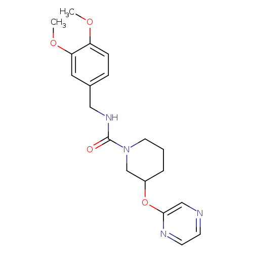 N-[(3,4-dimethoxyphenyl)methyl]-3-(pyrazin-2-yloxy)piperidine-1-carboxamide
