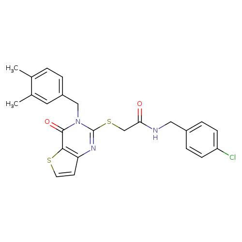 N-[(4-chlorophenyl)methyl]-2-({3-[(3,4-dimethylphenyl)methyl]-4-oxo-3H,4H-thieno[3,2-d]pyrimidin-2-yl}sulfanyl)acetamide