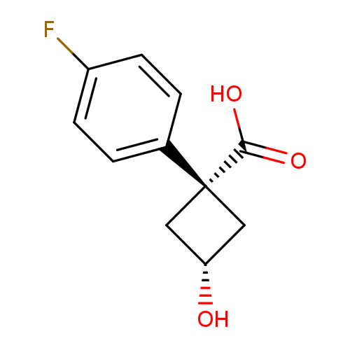 (1s,3s)-1-(4-fluorophenyl)-3-hydroxycyclobutane-1-carboxylic acid