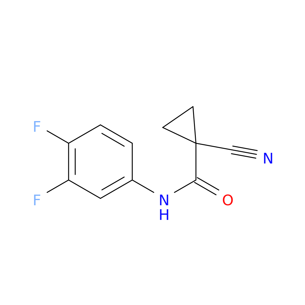 1-cyano-N-(3,4-difluorophenyl)cyclopropane-1-carboxamide