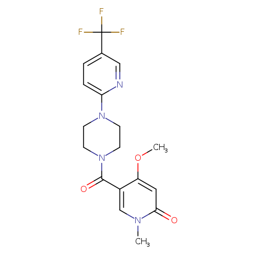 4-methoxy-1-methyl-5-{4-[5-(trifluoromethyl)pyridin-2-yl]piperazine-1-carbonyl}-1,2-dihydropyridin-2-one