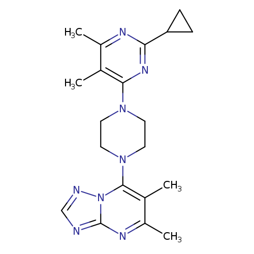 2-cyclopropyl-4-(4-{5,6-dimethyl-[1,2,4]triazolo[1,5-a]pyrimidin-7-yl}piperazin-1-yl)-5,6-dimethylpyrimidine