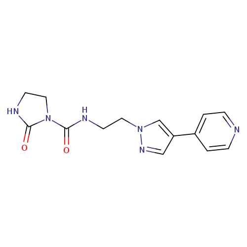 2-oxo-N-{2-[4-(pyridin-4-yl)-1H-pyrazol-1-yl]ethyl}imidazolidine-1-carboxamide
