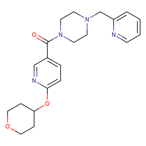1-[6-(oxan-4-yloxy)pyridine-3-carbonyl]-4-[(pyridin-2-yl)methyl]piperazine