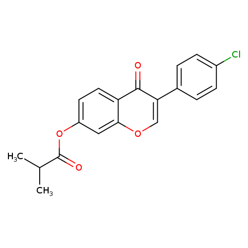 3-(4-chlorophenyl)-4-oxo-4H-chromen-7-yl 2-methylpropanoate