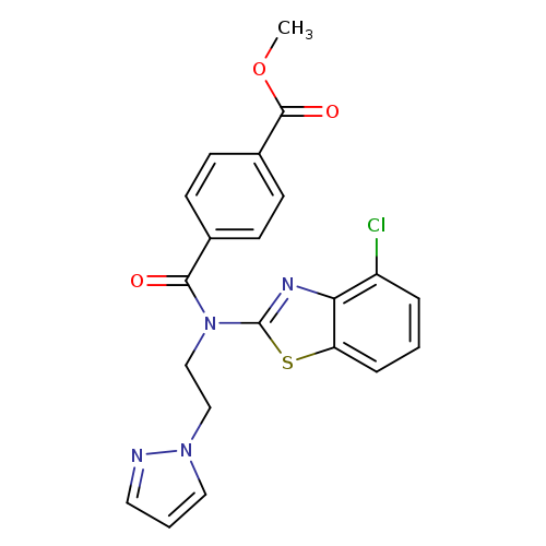 methyl 4-[(4-chloro-1,3-benzothiazol-2-yl)[2-(1H-pyrazol-1-yl)ethyl]carbamoyl]benzoate