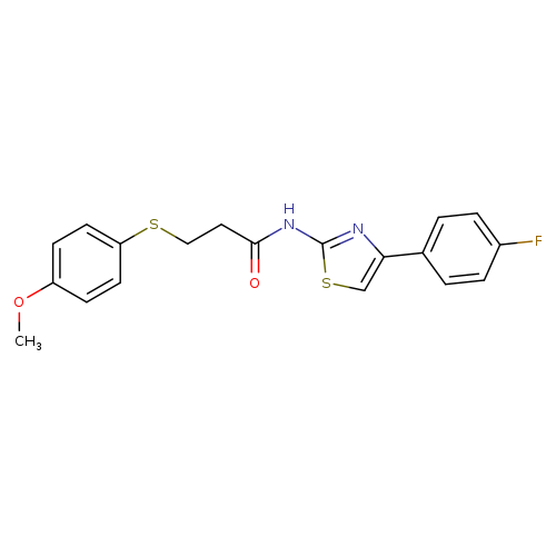 N-[4-(4-fluorophenyl)-1,3-thiazol-2-yl]-3-[(4-methoxyphenyl)sulfanyl]propanamide