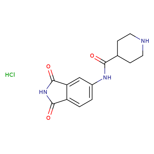 N-(1,3-dioxo-2,3-dihydro-1H-isoindol-5-yl)piperidine-4-carboxamide hydrochloride