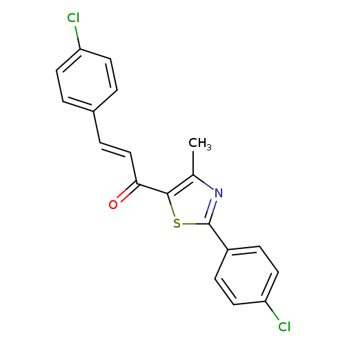 (2E)-3-(4-chlorophenyl)-1-[2-(4-chlorophenyl)-4-methyl-1,3-thiazol-5-yl]prop-2-en-1-one