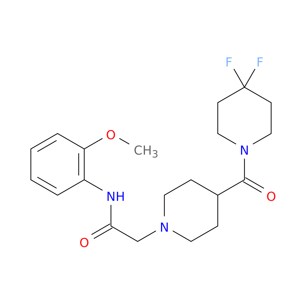 2-[4-(4,4-difluoropiperidine-1-carbonyl)piperidin-1-yl]-N-(2-methoxyphenyl)acetamide