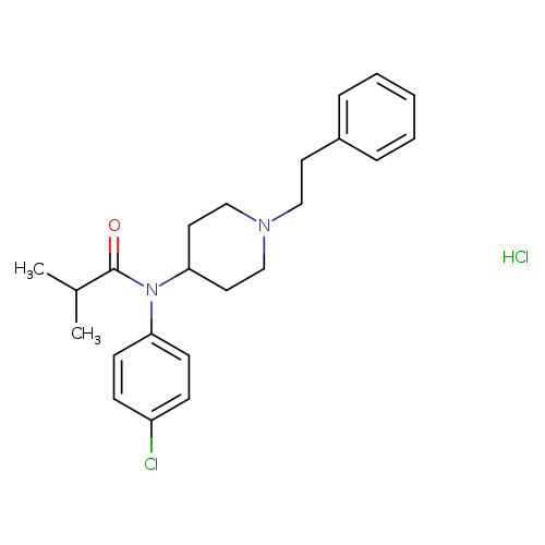 N-(4-chlorophenyl)-2-methyl-N-[1-(2-phenylethyl)-4-piperidinyl]-propanamide,monohydrochloride