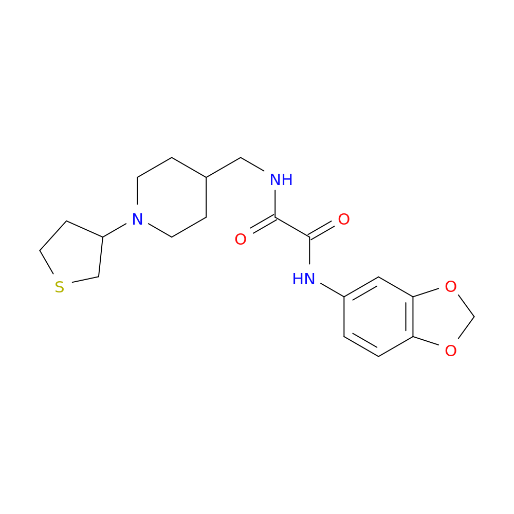 N-(2H-1,3-benzodioxol-5-yl)-N'-{[1-(thiolan-3-yl)piperidin-4-yl]methyl}ethanediamide