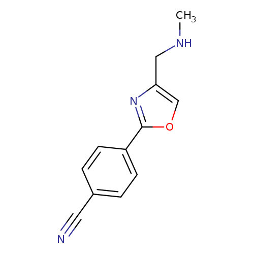 4-{4-[(methylamino)methyl]-1,3-oxazol-2-yl}benzonitrile