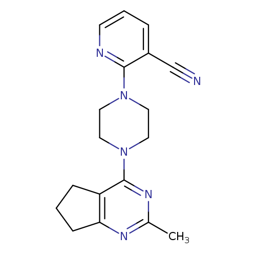 2-(4-{2-methyl-5H,6H,7H-cyclopenta[d]pyrimidin-4-yl}piperazin-1-yl)pyridine-3-carbonitrile